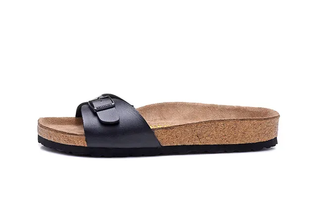 Birkenstock Arizona Black Single-Strap Cork-Footbed Casual Sandal 4