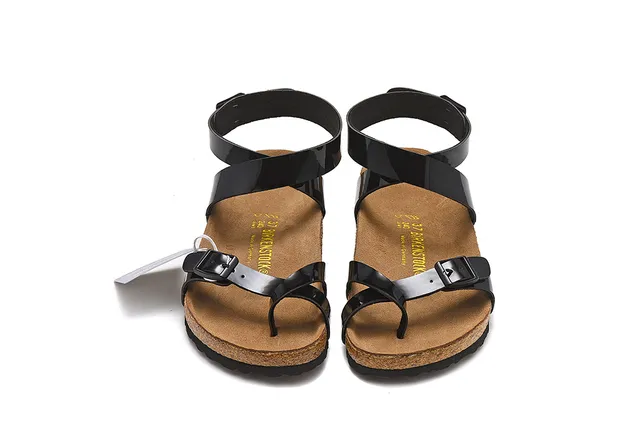 Birkenstock Arizona Sandales Gladiator Noir Brillant 3