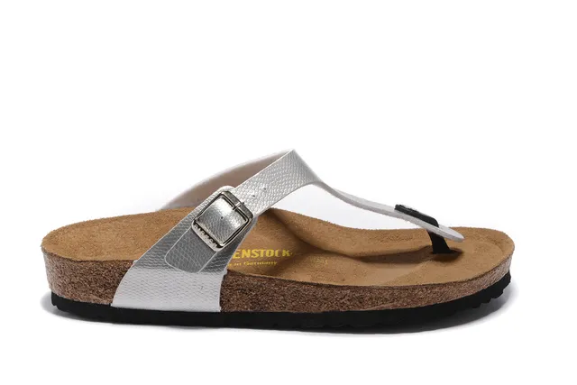 Birkenstock Arizona Sandales Casual Argent Métallique 2