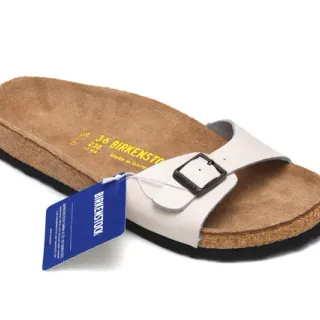 Birkenstock Arizona sandales casuales en cuir Off-White
