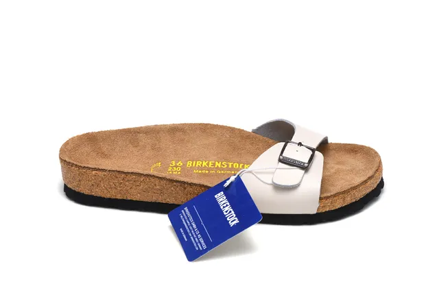Birkenstock Arizona sandálias casuais de couro Off-White 2
