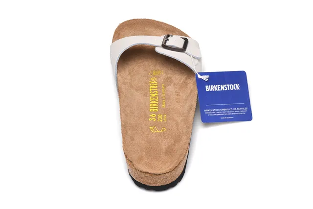Birkenstock Arizona sandálias casuais de couro Off-White 5