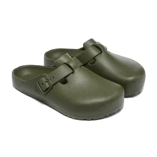 Birkenstock أخضر جيشي مبني EVA بناء حزامين قابلين للتعديل كلوج
