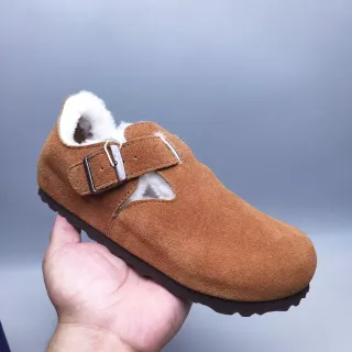 Birkenstock Boston Shearling-Lined Suede Mary Jane Shoe