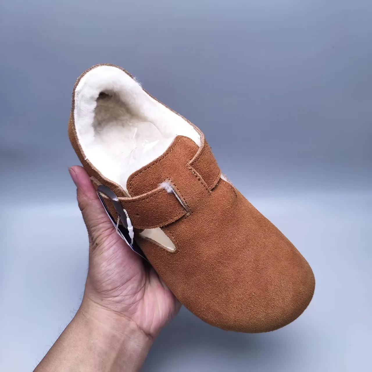 Birkenstock Boston Chaussure Mary Jane en daim avec doublure shearling 3