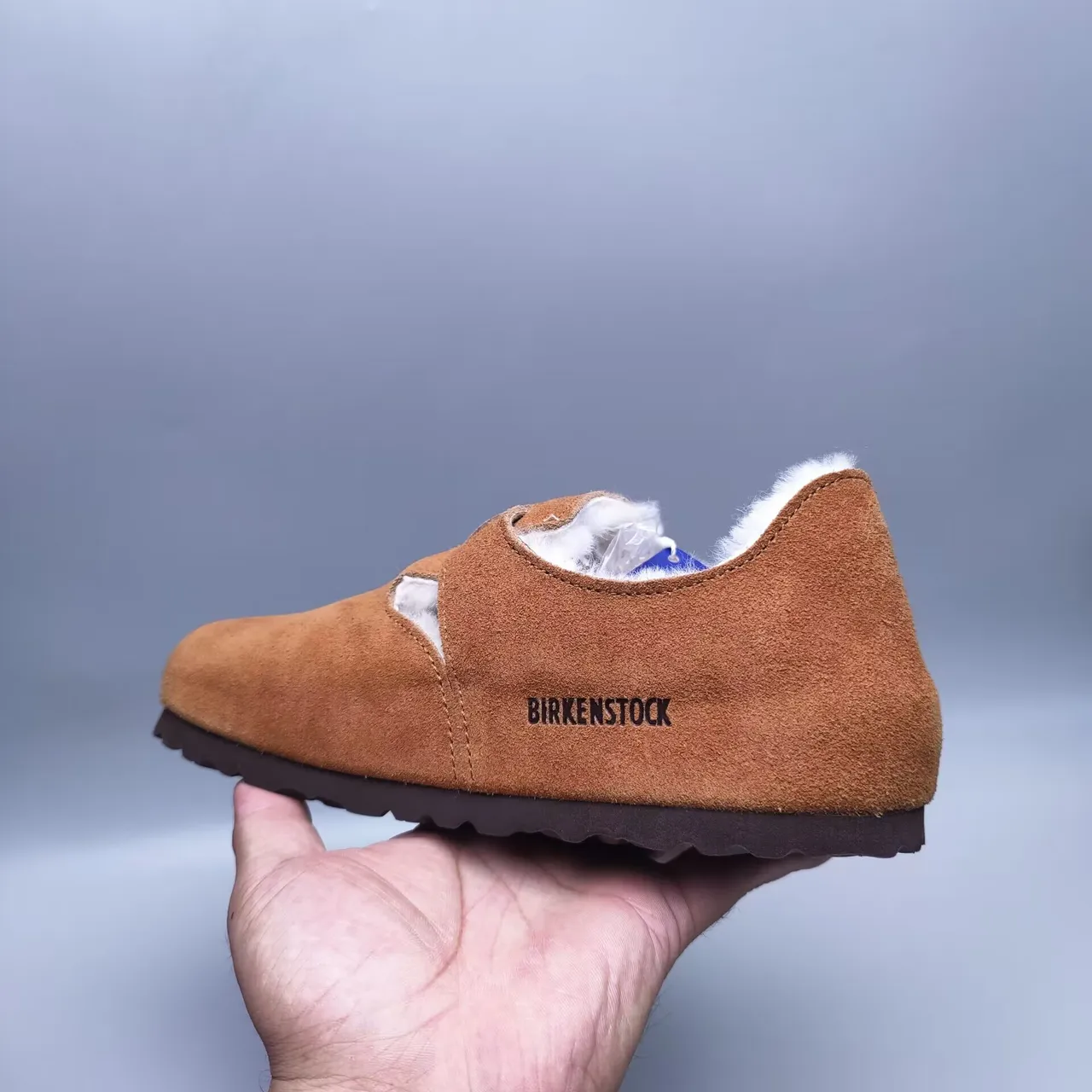 Birkenstock Boston Chaussure Mary Jane en daim avec doublure shearling 4