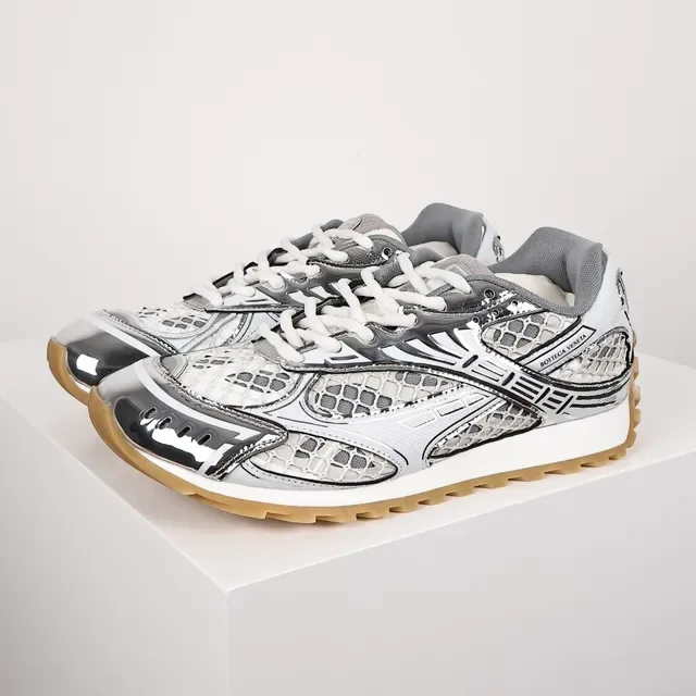 Bottega Veneta Andiamo blanco gris negro goma zapatillas lifestyle 2