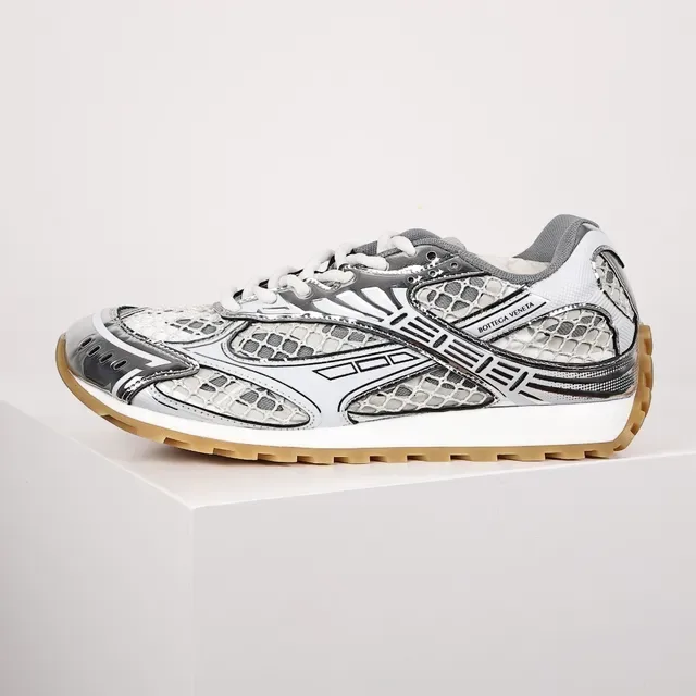 Bottega Veneta Andiamo blanco gris negro goma zapatillas lifestyle 9