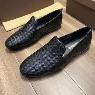 Bottega Veneta Andiamo 编织交织 黑色 乐福鞋