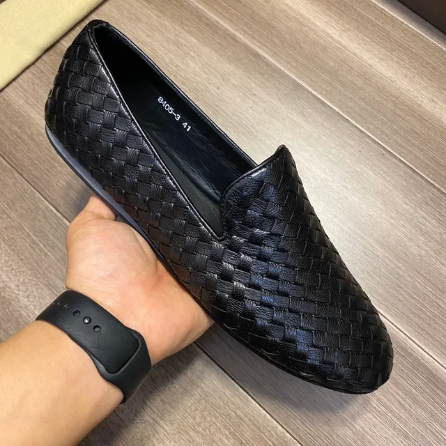 Bottega Veneta Andiamo منسوجة إنتريتشياتو أسود مكاسين 5