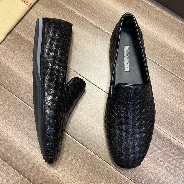 Bottega Veneta Andiamo منسوجة إنتريتشياتو أسود مكاسين 8