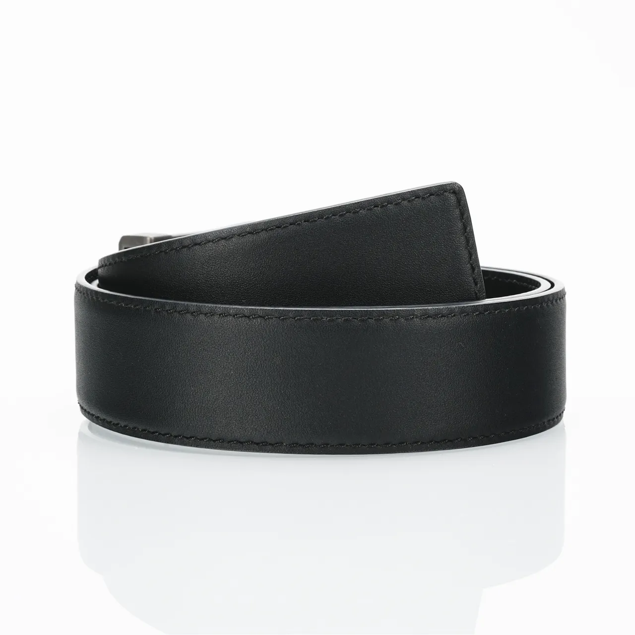 Bottega Veneta Cassette Black Leather Belt 3