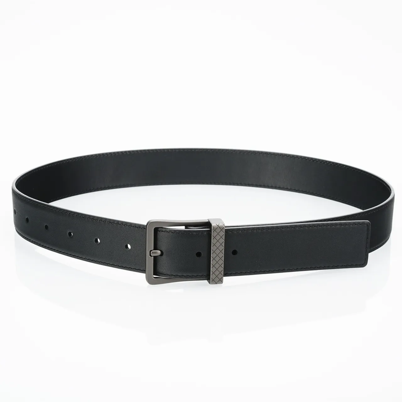 Bottega Veneta Cassette Black Leather Belt 9