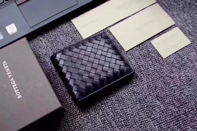 Bottega Veneta Cassette Intrecciato Noir porte-monnaie court 7