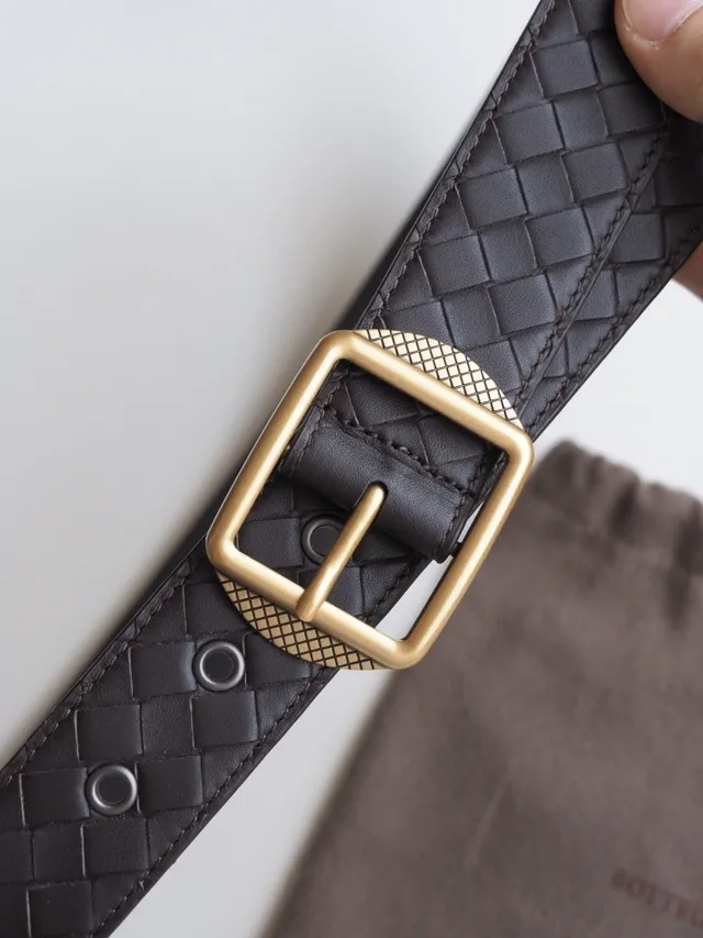 Bottega Veneta Intrecciato حزام جلد منسوج 5
