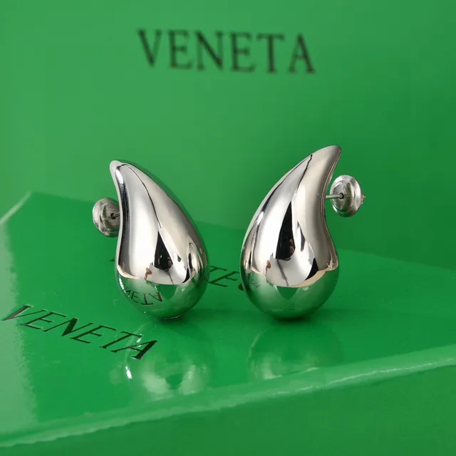 Bottega Veneta Boucles d'oreilles Sardine Gouttes Polies en Or et Argent 3