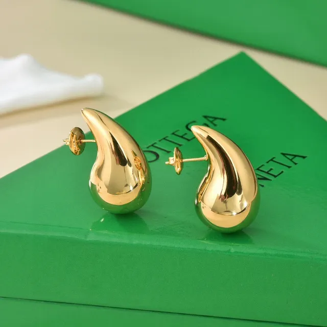 Bottega Veneta Boucles d'oreilles Sardine Gouttes Polies en Or et Argent 5