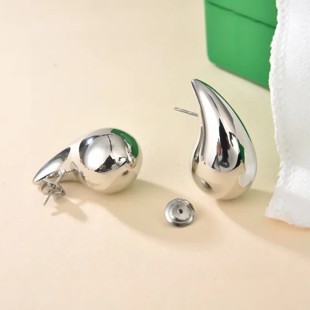 Bottega Veneta Boucles d'oreilles Sardine Gouttes Polies en Or et Argent 7