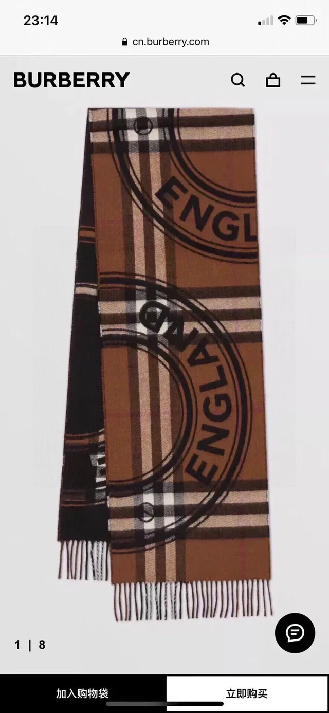 Burberry Black and Cream Fringed Cashmere Scarf 2