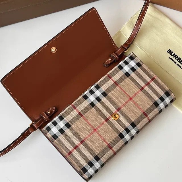Burberry Brown Beige Flap-Top Two-Tone Crossbody Bag 4