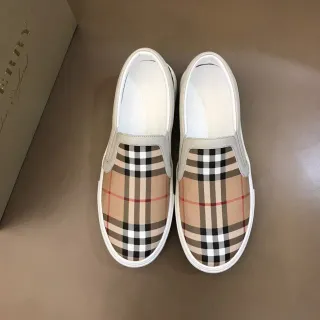 Burberry House Check Slip-On Sneaker Beige Multicolor Fabric Lifestyle Sneakers