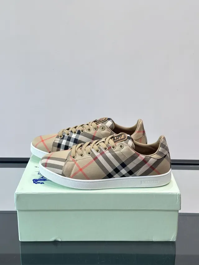 Burberry Knight Archive Beige à carreaux sneakers lifestyle 5