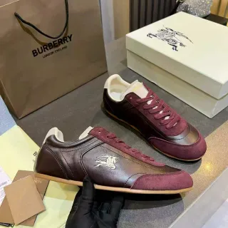 Burberry Knight Two-Tone Leather and Suede Lifestyle Sneakers