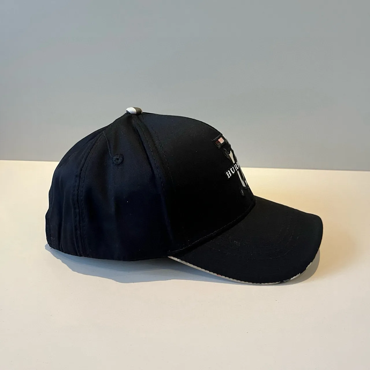 Burberry Monogram বোনা কালো বেসবল ক্যাপ 6