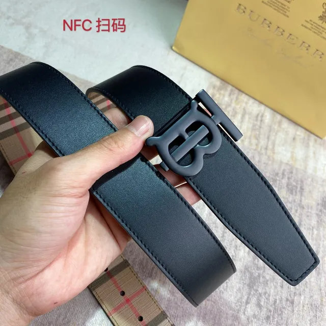 Burberry TB Monogram House Check Canvas Belt 3