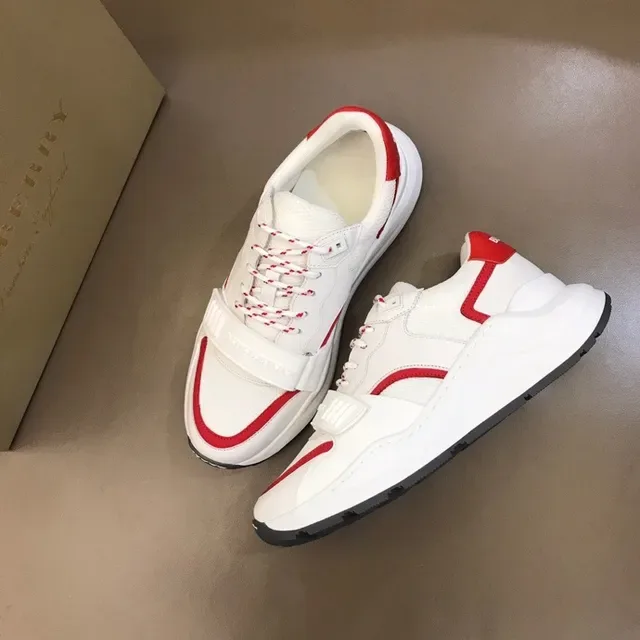 Burberry Branco Vermelho Solado Chunky Tênis Lifestyle 2