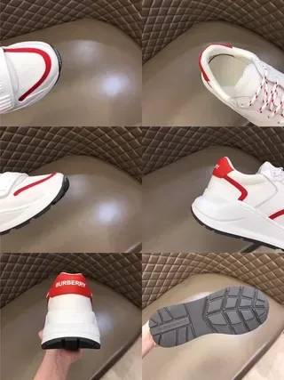 Burberry Branco Vermelho Solado Chunky Tênis Lifestyle 3