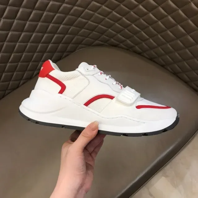 Burberry Branco Vermelho Solado Chunky Tênis Lifestyle 4