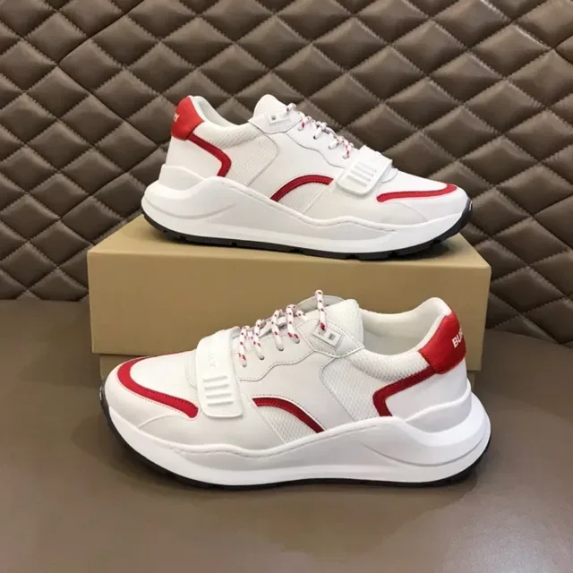 Burberry Branco Vermelho Solado Chunky Tênis Lifestyle 8