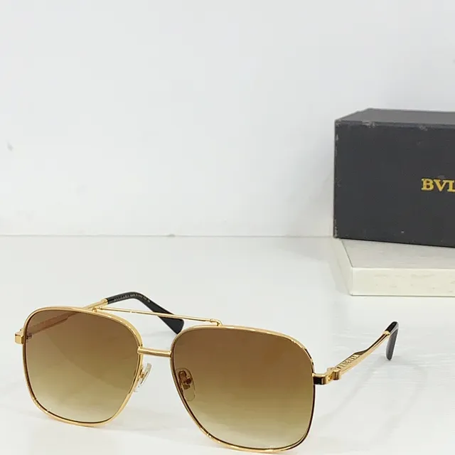Bvlgari Óculos de Sol Estilo Aviador Dourado 7