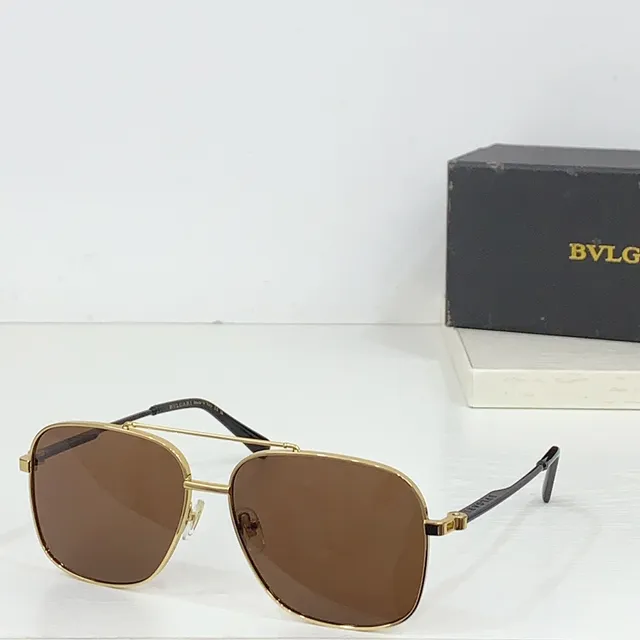 Bvlgari Óculos de Sol Estilo Aviador Dourado 8