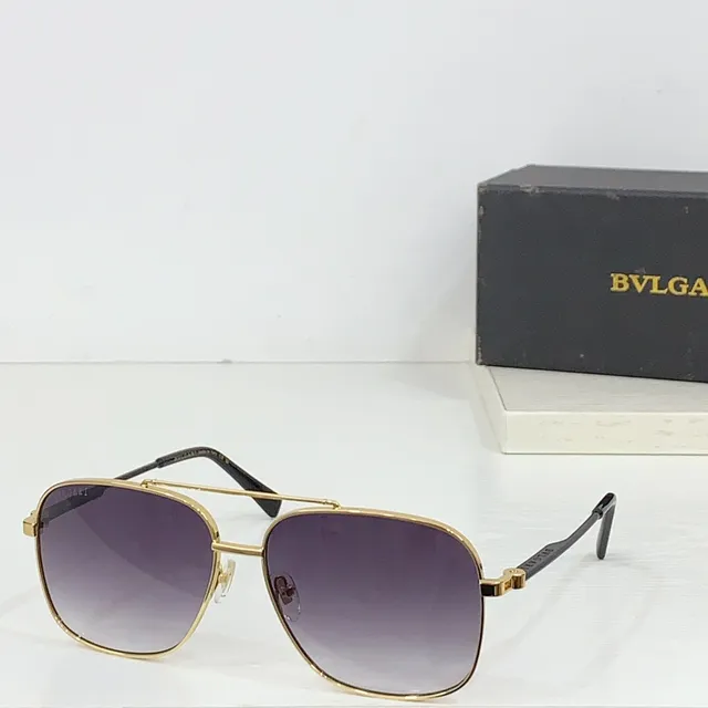 Bvlgari Óculos de Sol Estilo Aviador Dourado 9