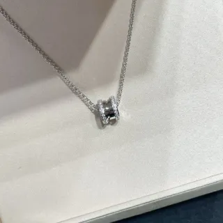Bvlgari B.zero1 Rock Double-Band Pavé Pendant Necklace