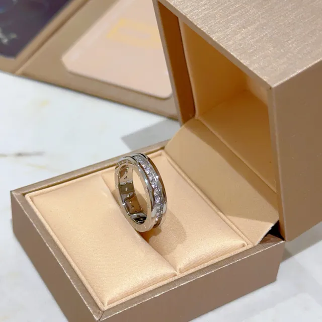 Bvlgari B.zero1 Rotating Dual-Band Pavé Ring 7