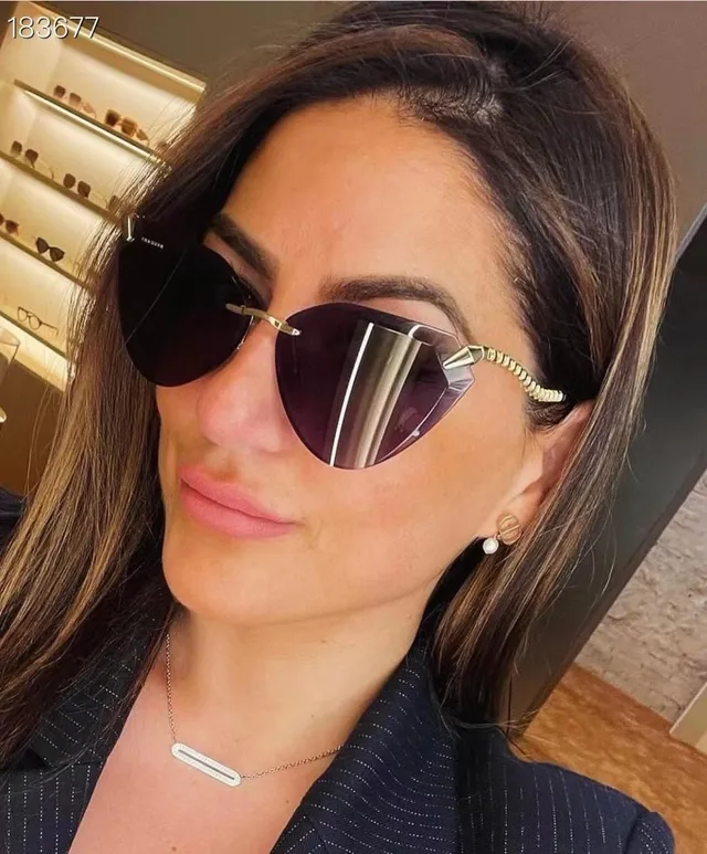 Bvlgari Black Gold Angular Temples Thin Metal Frame Sunglasses 5