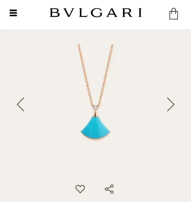 Bvlgari Divas’ Dream Turquoise Fan Pendant Necklace 9
