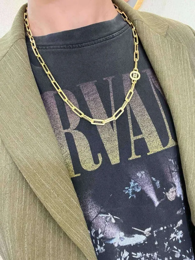 Bvlgari Rectangular Link Chain Necklace 2
