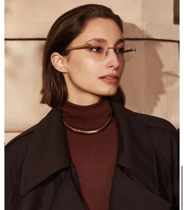 Bvlgari Lunettes Optiques Sans Monture Rose Gold Léopard Temple 2