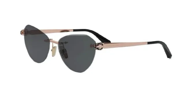 Bvlgari Lunettes Optiques Sans Monture Rose Gold Léopard Temple 6