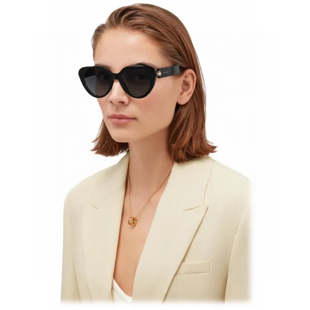 Bvlgari Serpenti Cat-Eye lunettes de soleil acétate noir 3