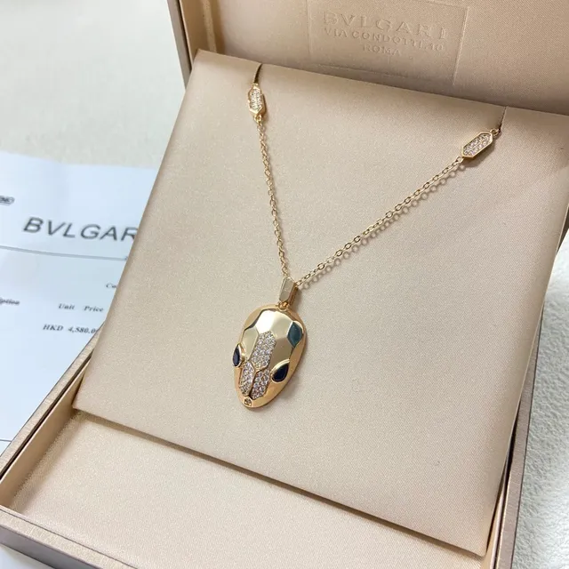 Bvlgari Serpenti قلادة رأس أفعى مقطّعة 7