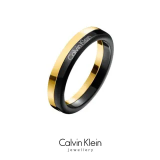Calvin Klein Two-Tone Engraved Minimalist Ring