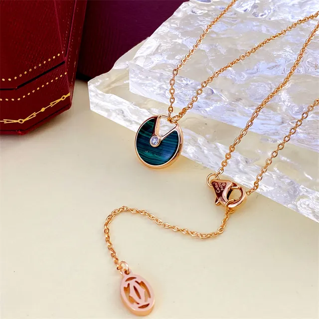 Cartier Chaîne Or Rose Blanche Disque Mère-de-perle Pendentif Collier 9