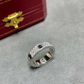 Cartier Juste un Clou Anillo Pavé Diamantes y Esmalte Negro