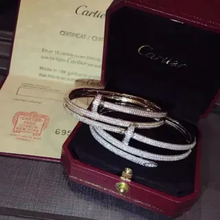 Cartier Juste un Clou Pavé Diamond Double-Bar कंगन