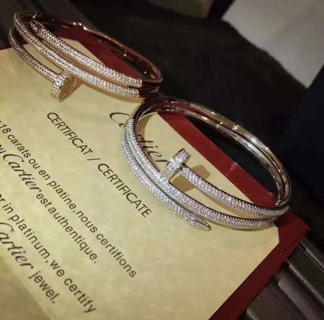 Cartier Juste un Clou Pavé Diamond Double-Bar pulseiras 2